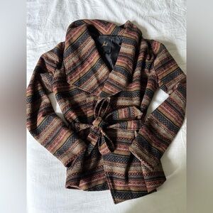 Jack belted fall wrap coat